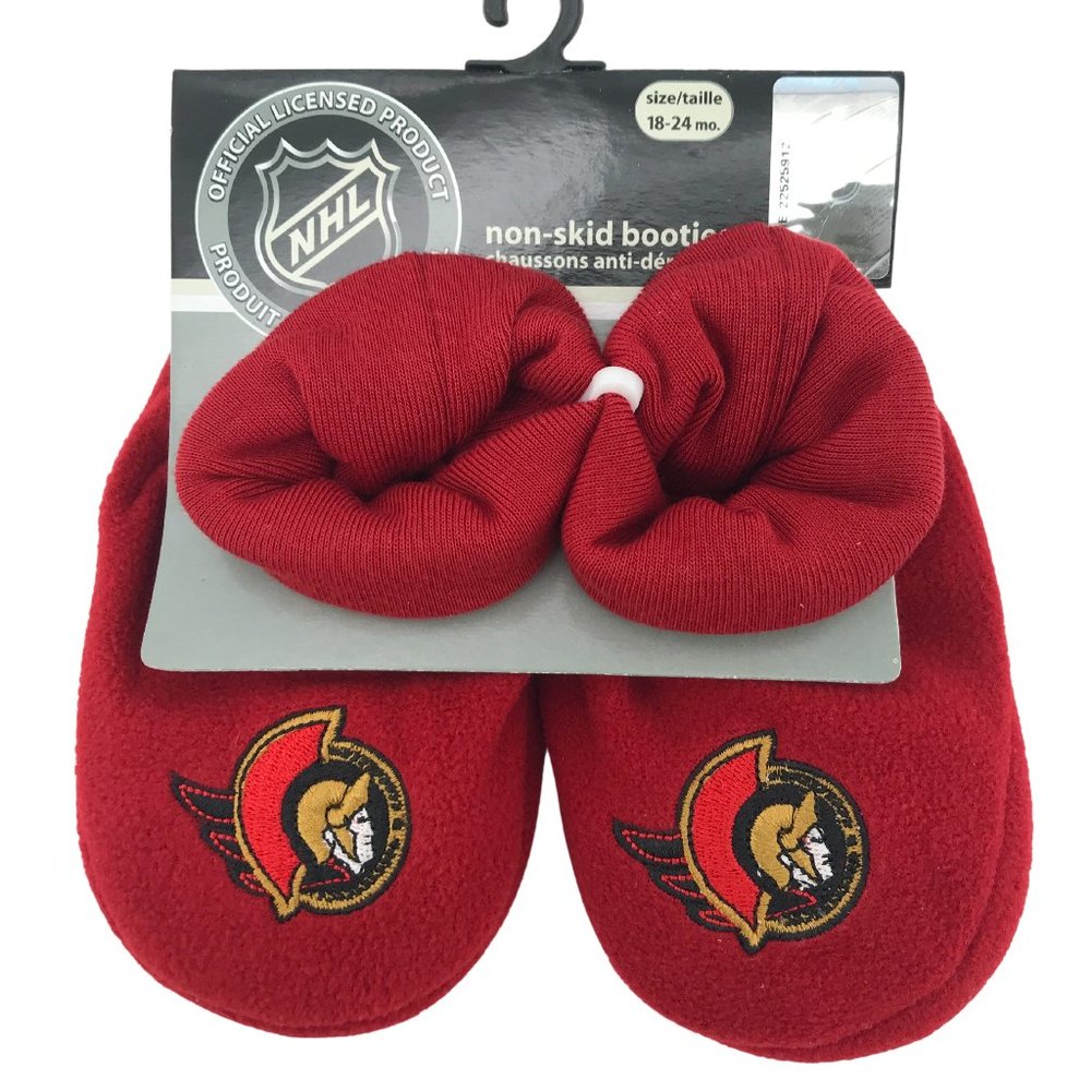 NHL | Toddler Ottawa Senators Non-Skid Booties | Red & Black | Various Sizes